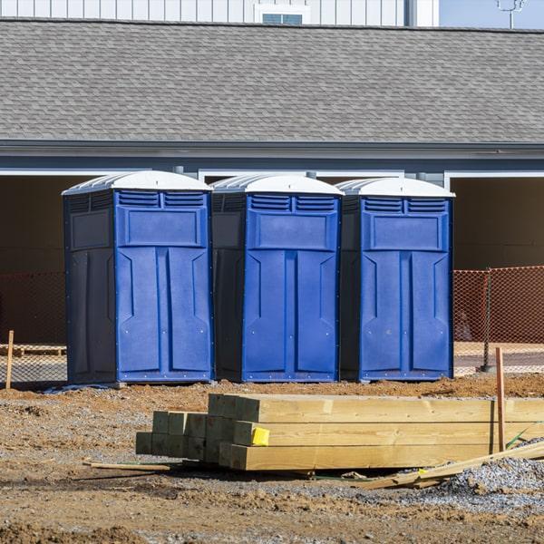 Heavy-duty construction site porta potty in Brighton, Michigan